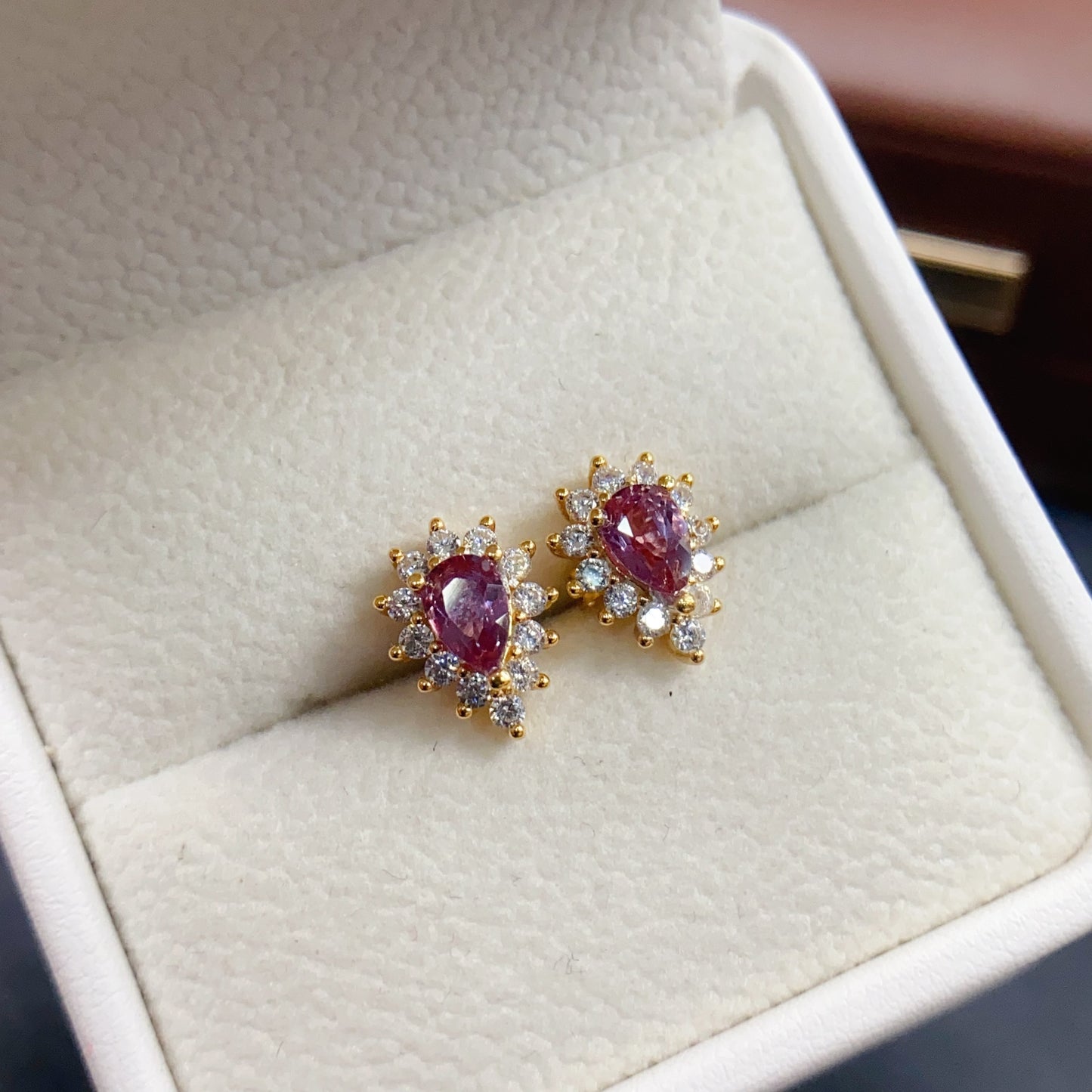 Natural Alexandrite Earrings Teardrop Shape 4x5mm Color Change Fire Flash 925 Silver Fine Jewelry For Women