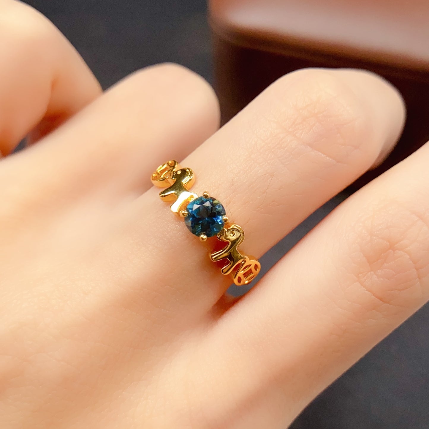 Natural Topaz Ring Adjustable Size 5x5mm Fire Flash VVS Clarity 925 Silver Fine Jewelry For Women