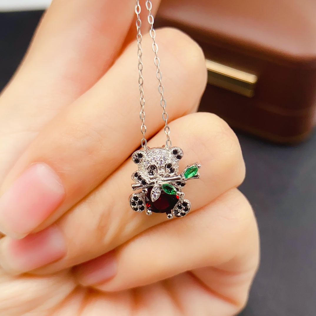 Natural Garnet 3PCS Jewelry Set | Stud Earrings Pendant Ring Set | 6*6mm Genuine Gemstone | 925 Silver Matching套装 | Birthday Gift For Women
