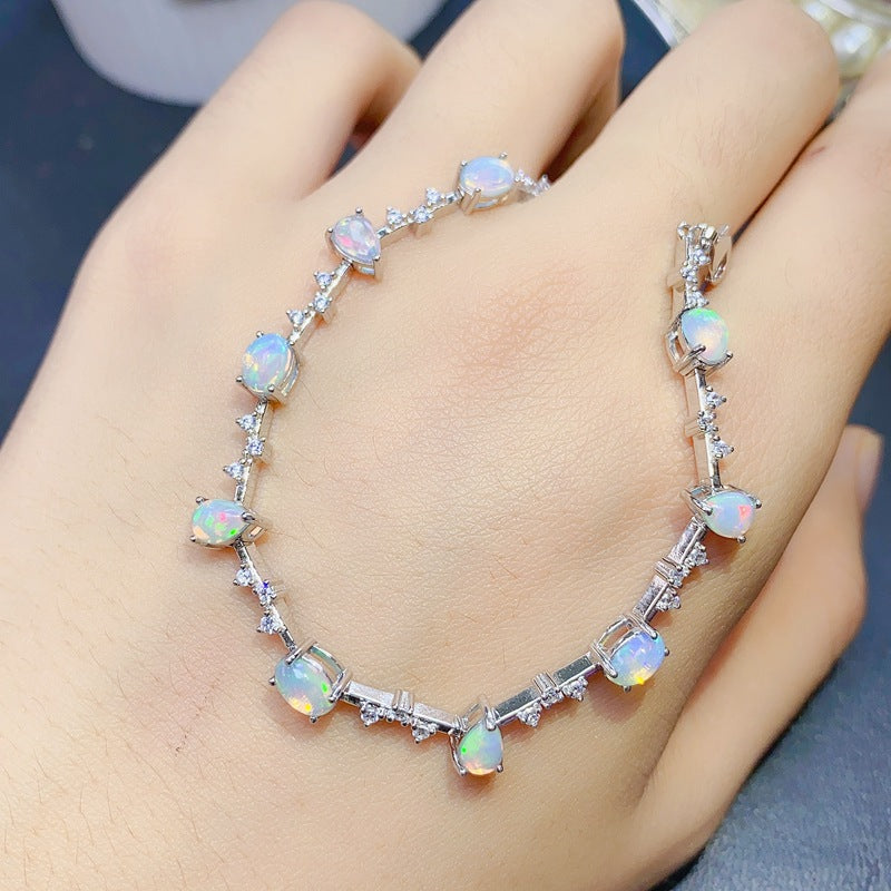 S925 Natural Opal Bracelet