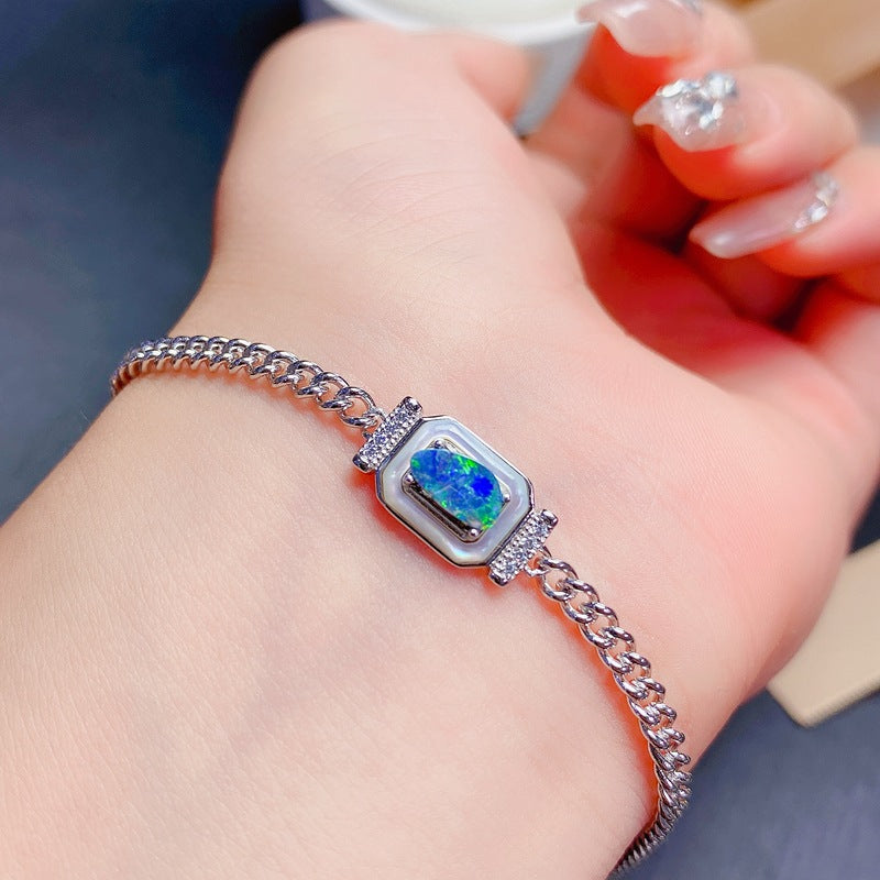 S925 Natural Opal Bracelet
