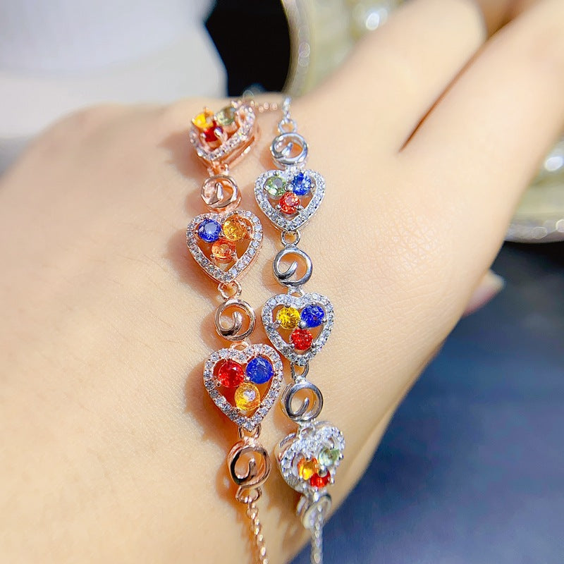 S925 Natural Color Sapphire Bracelet