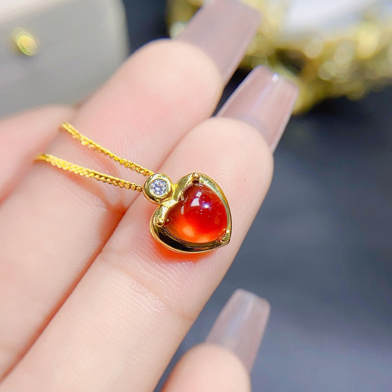 S925 Women's Fanta Garnet Pendant