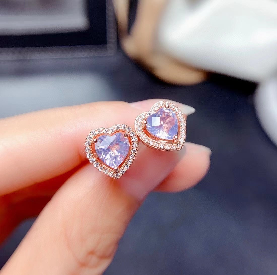 S925 New Lavender Amethyst Earrings
