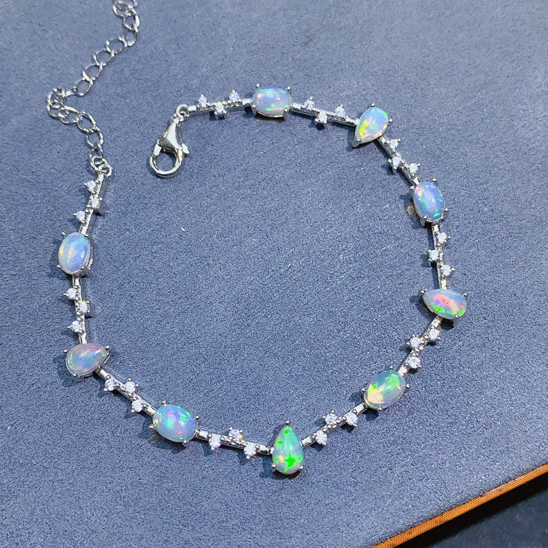 S925 Natural Opal Bracelet