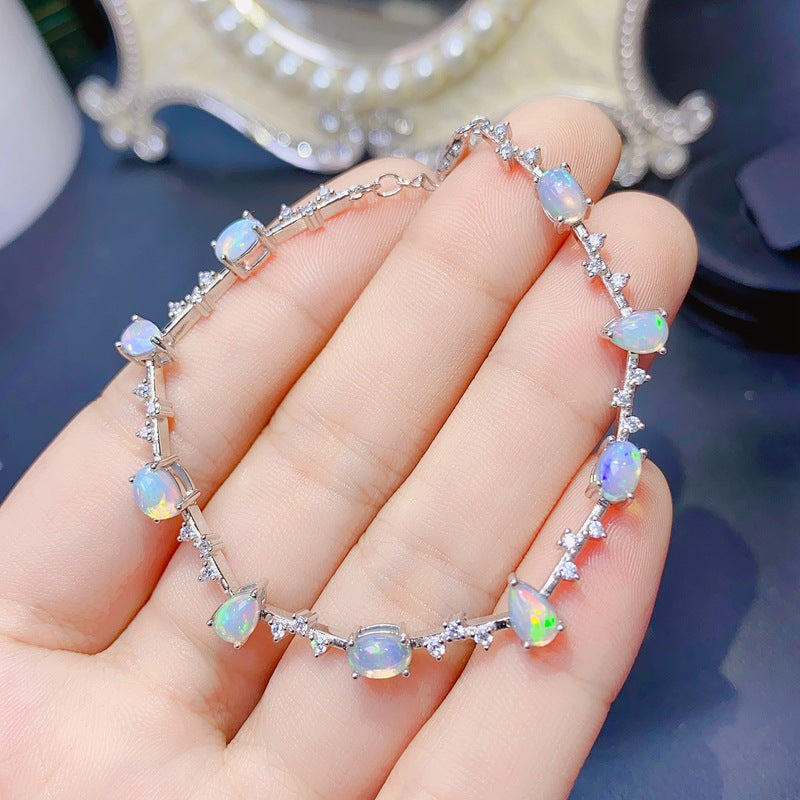 S925 Natural Opal Bracelet